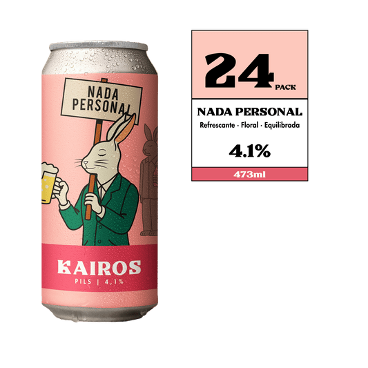 24 pack 473cc Mayorista - Nada Personal (Pils) - Kairos Brewing
